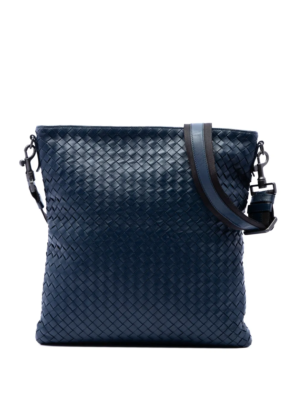 Bottega Veneta Pre-Owned Borsa a tracolla VN in nappa con design Intrecciato 2012-2026 - Blu