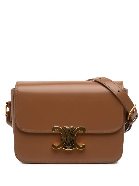 Celine Pre-Owned 2024 Teen Shiny Calfskin Triomphe crossbody bag