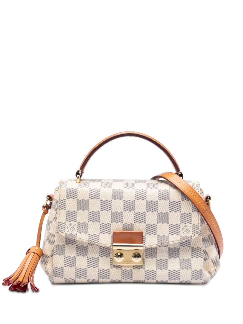 Louis Vuitton Pre-Owned 2016 Damier Azur Croisette satchel - White