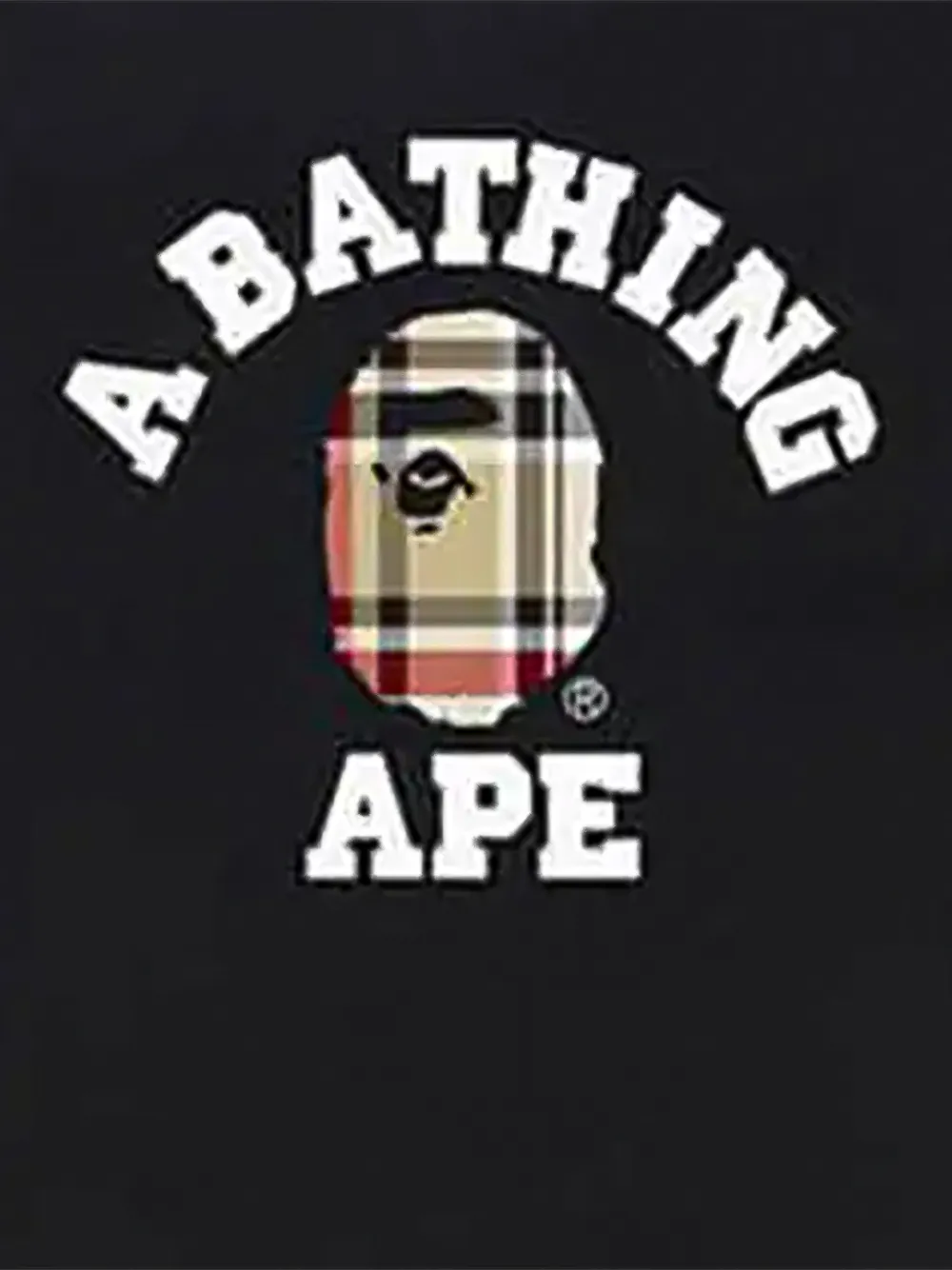 A BATHING APE logo-print T-shirt Zwart