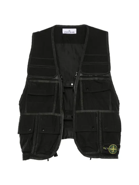 Stone Island logo-patch multi-pocket gilet