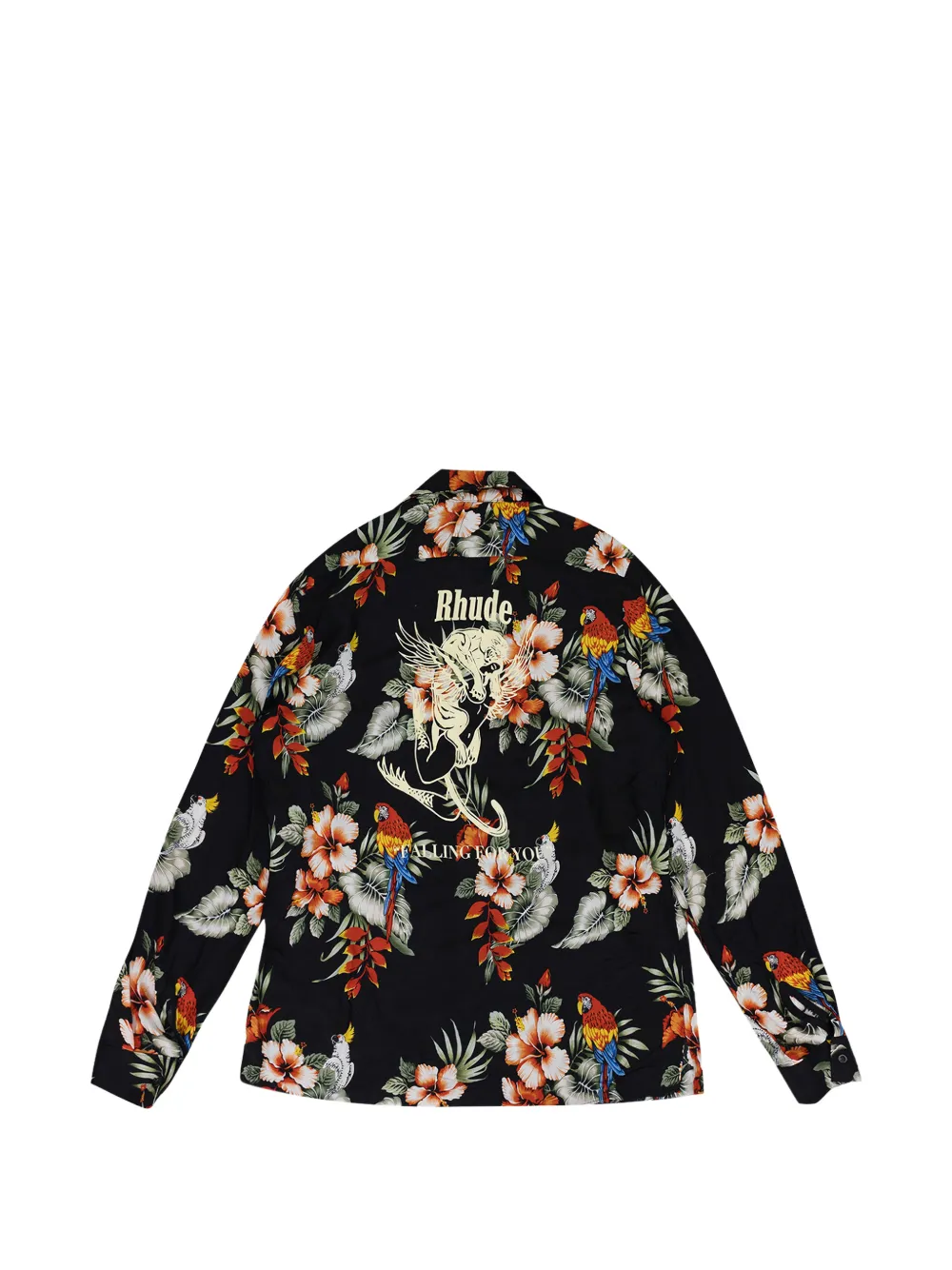 RHUDE Overhemd met bloemenprint Zwart