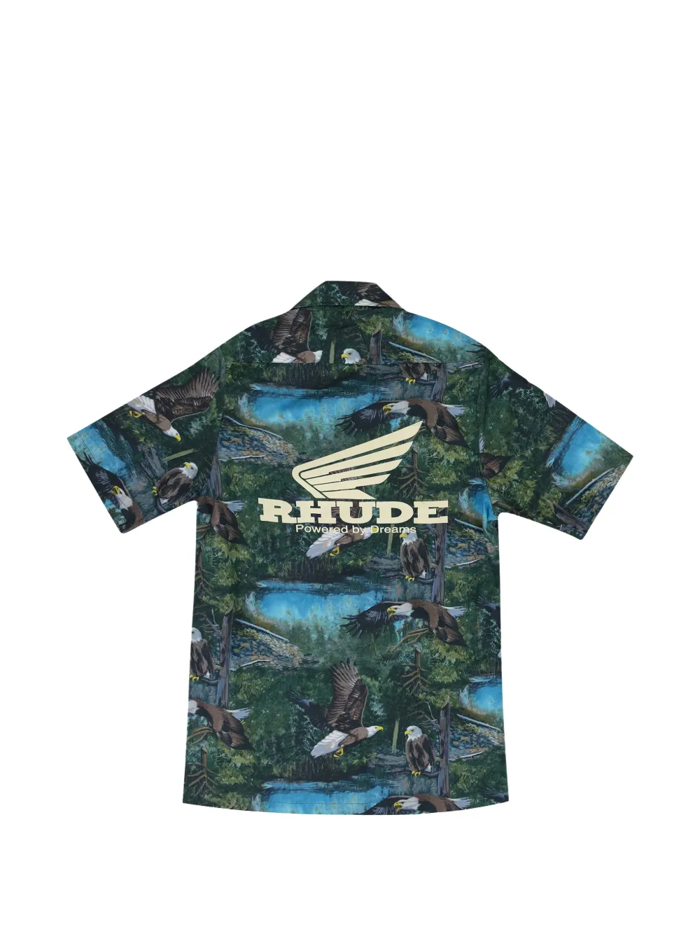 RHUDE Overhemd met logoprint Groen