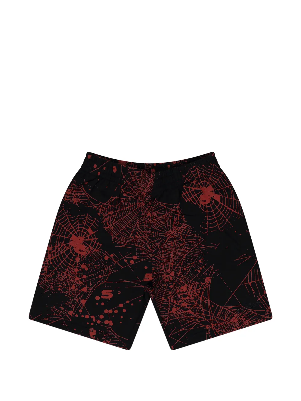 SP5DER Shorts met Web-print Zwart