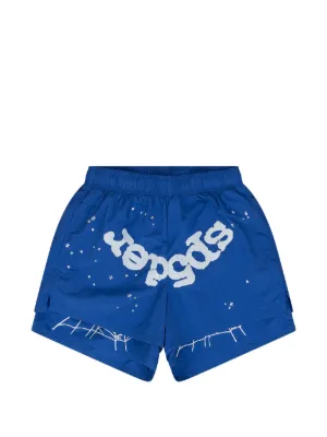 Denim Tears Cotton Print Shorts | Blue | FARFETCH SG
