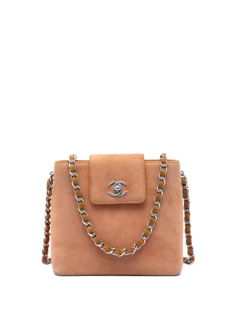 CHANEL Pre-Owned 1997-1999 CC Suede crossbody bag