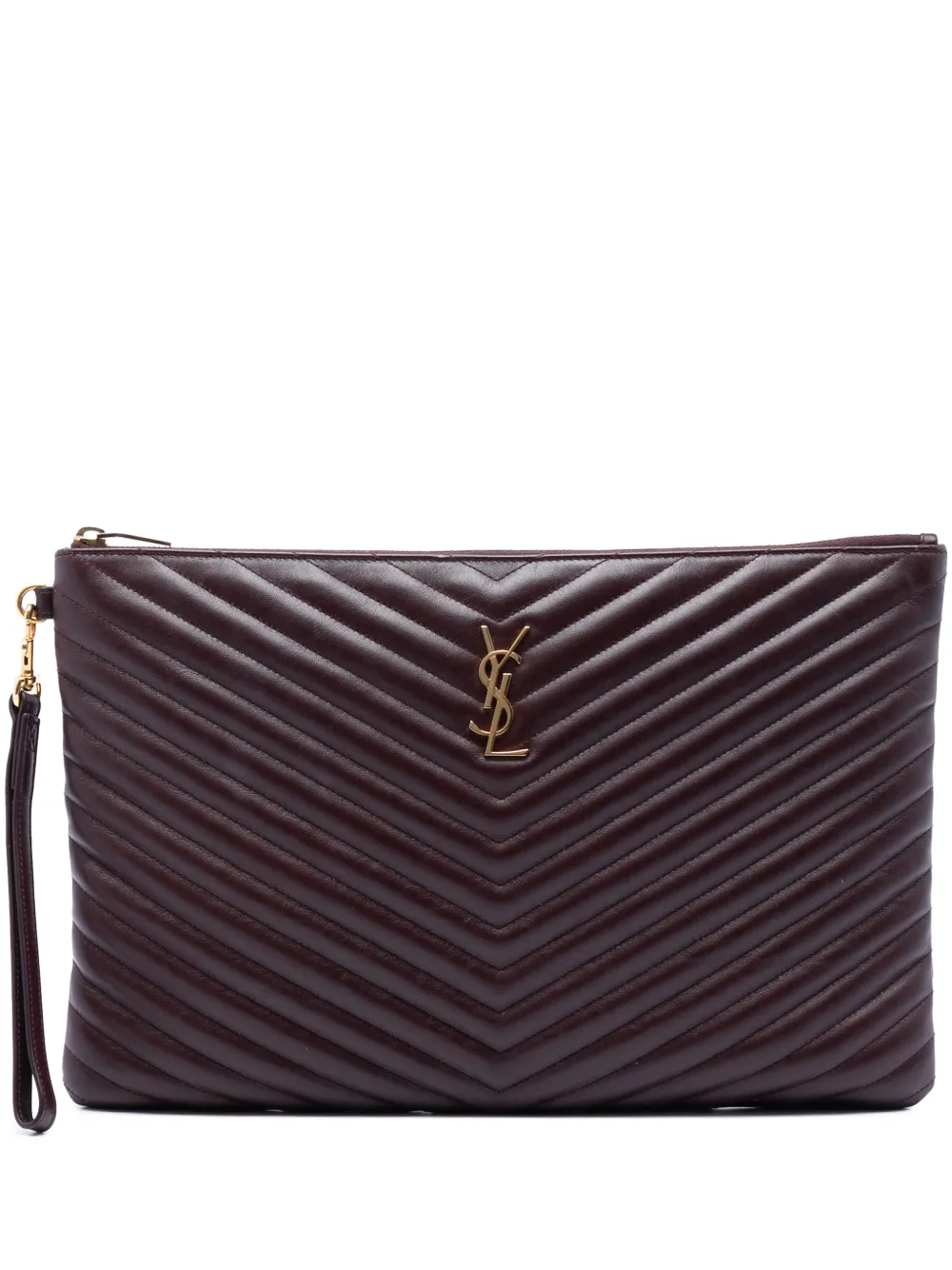 Saint Laurent Pre-Owned 2017 Chevron Cassandre Aktenmappe - Rot