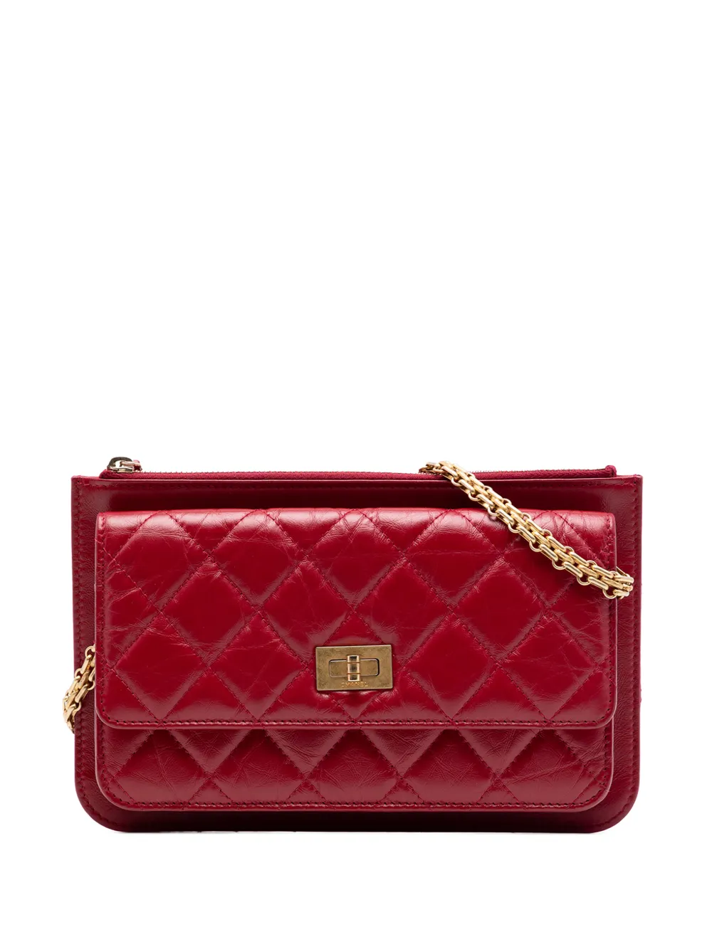 CHANEL Pre-Owned Borsa a tracolla Reissue 2.55 in pelle di vitello trapuntata 2020 - Rosso