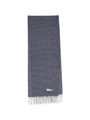 JIL SANDER ジルサンダー チェック柄 ロゴマフラー JIL SANDER