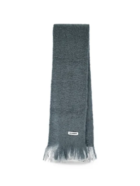 Jil Sander fringed brushed-finish scarf