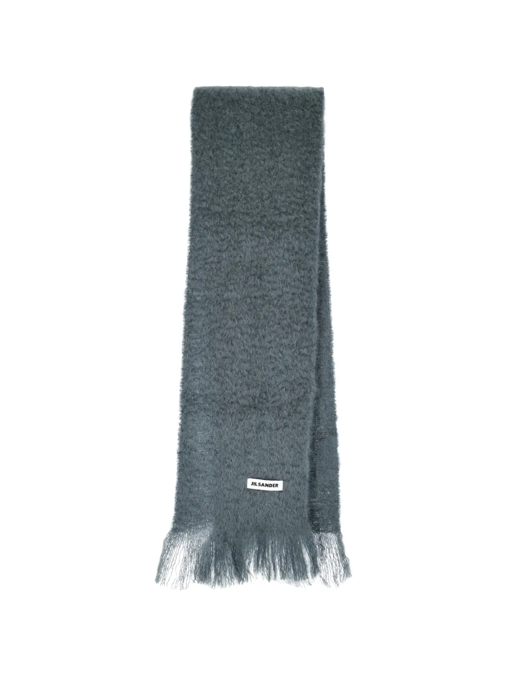 Jil Sander fringed brushed-finish scarf - Grigio