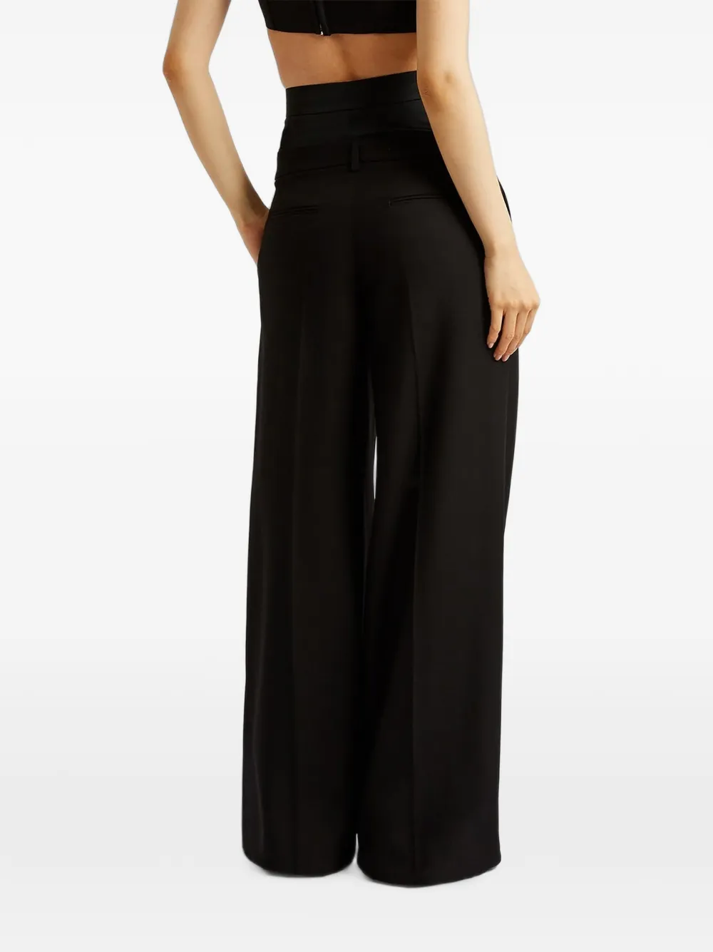ERDEM Pantalon met wijde pijpen Zwart