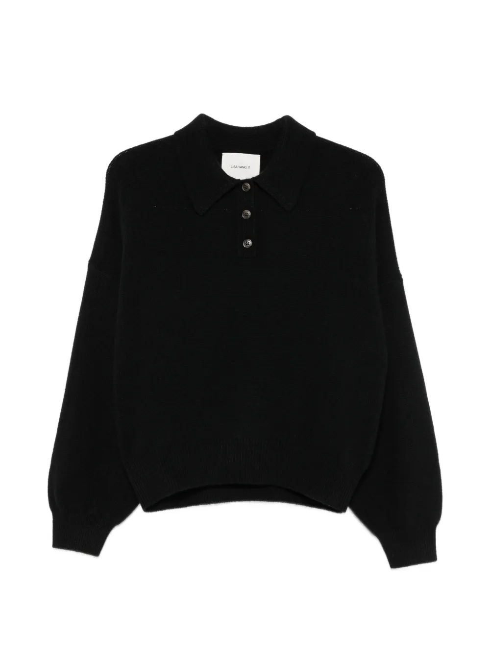 Lisa Yang Etta button-up polo shirt - Nero