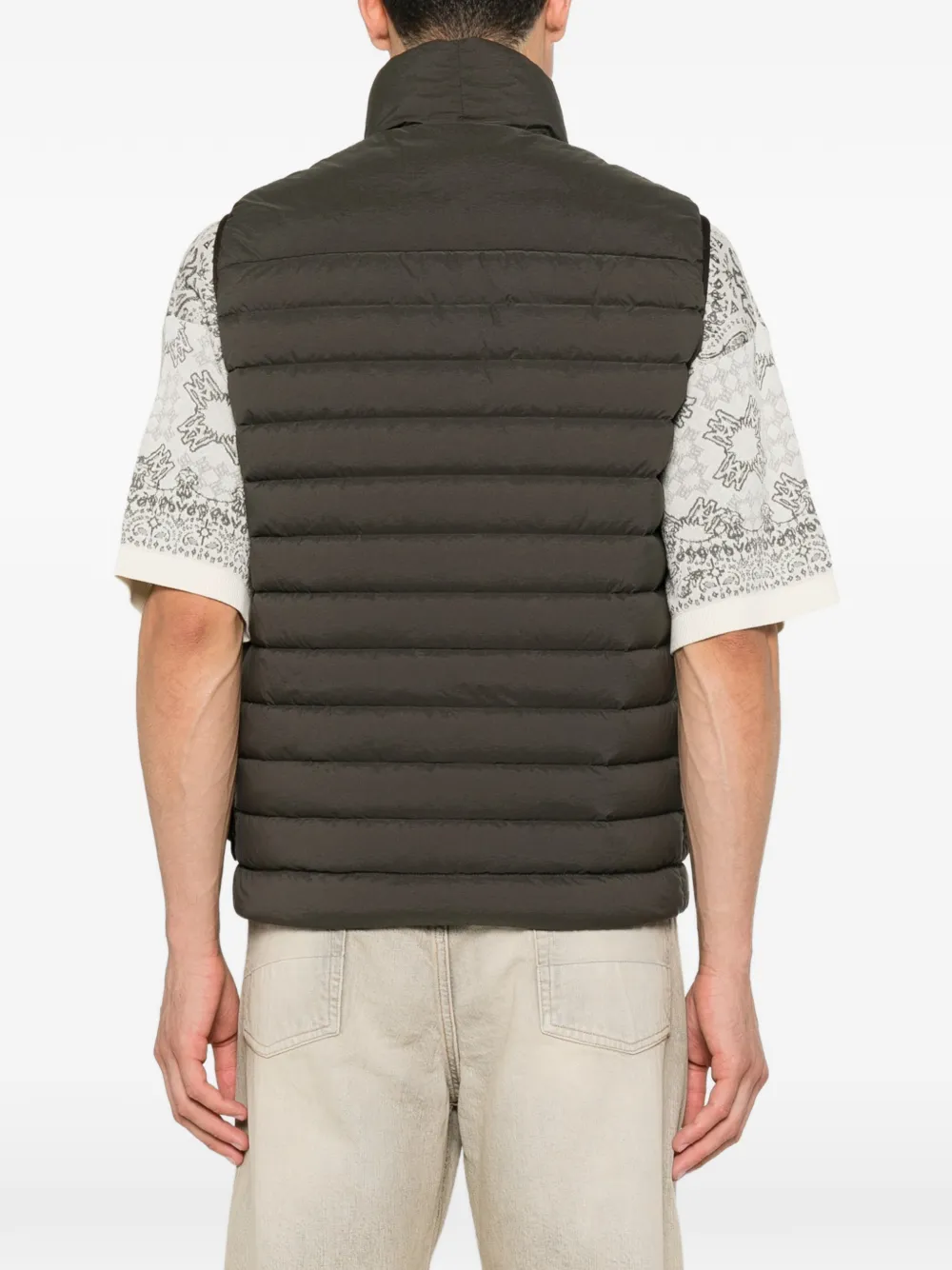 Stone Island Naadloze nylon bodywarmer Groen