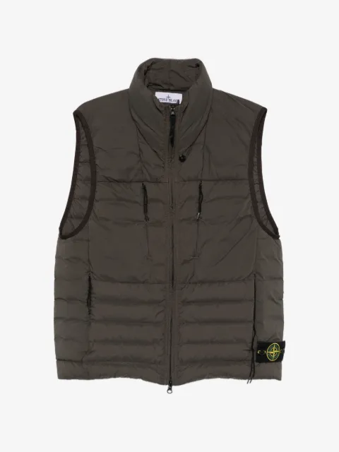 Stone Island quilted logo-patch gilet