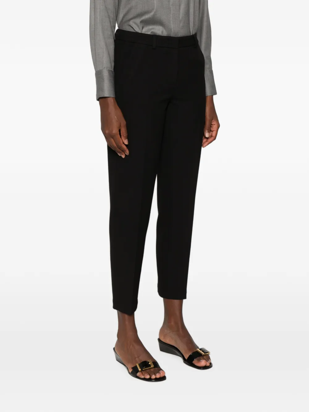 Peserico Pantalon met riemlussen Zwart