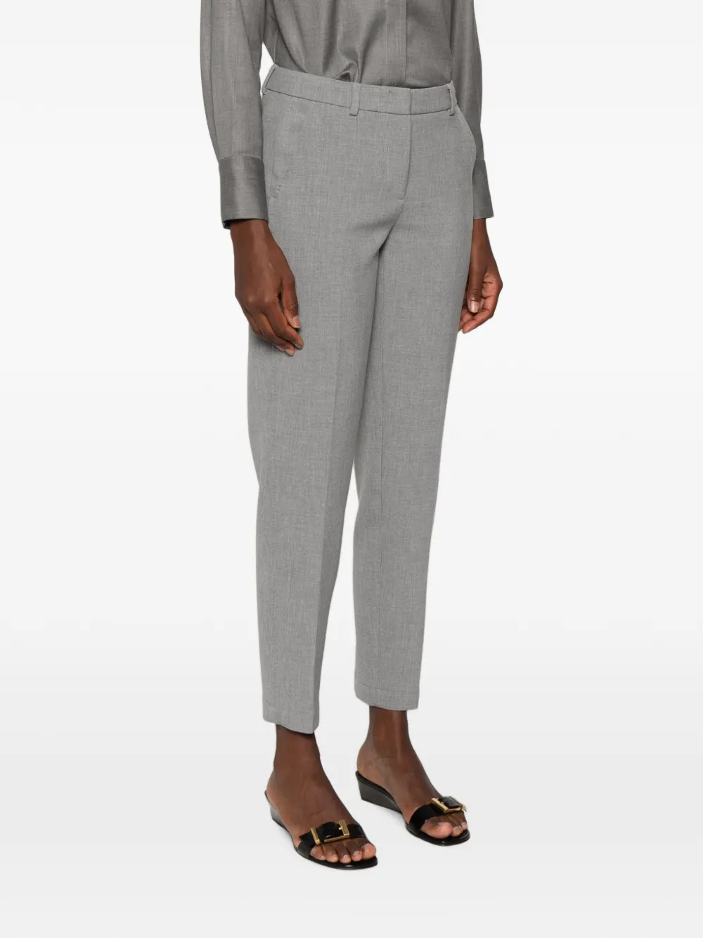 Peserico belt-loops tailored trousers Grijs