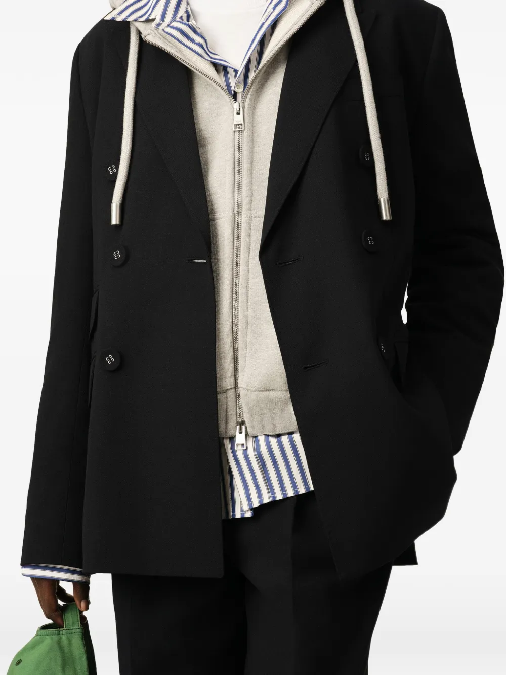 AMI Paris Blazer met dubbele rij knopen Zwart