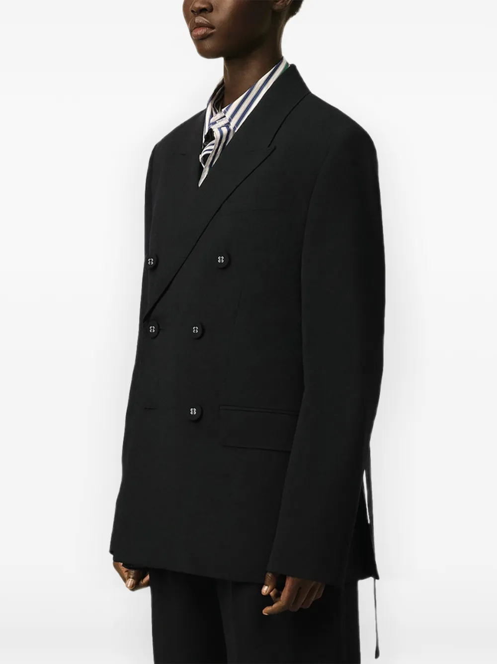 AMI Paris Blazer met dubbele rij knopen Zwart