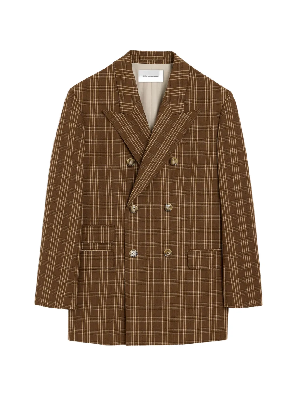 AMI Paris blazer à carreaux - Marron