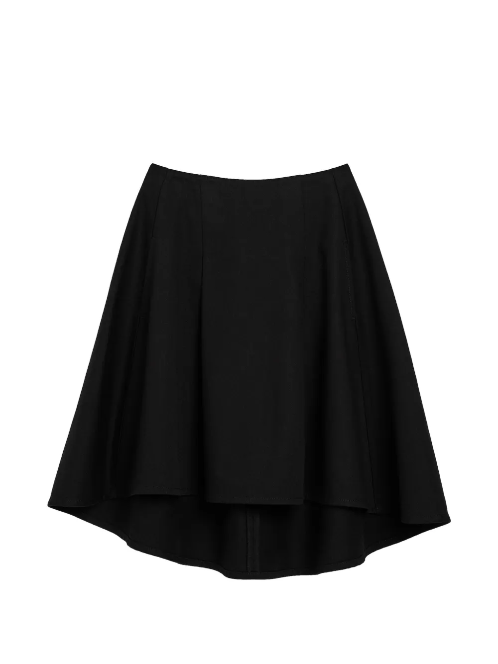 AMI Paris Gonna midi svasata in cotone - Nero