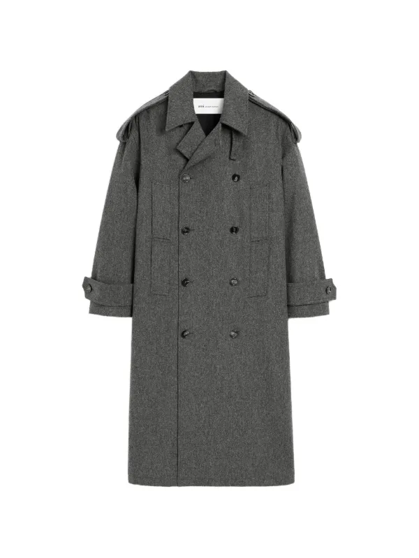 AMI Paris トレンチコート | グレー | FARFETCH JP