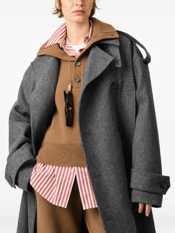 AMI Paris トレンチコート | グレー | FARFETCH JP