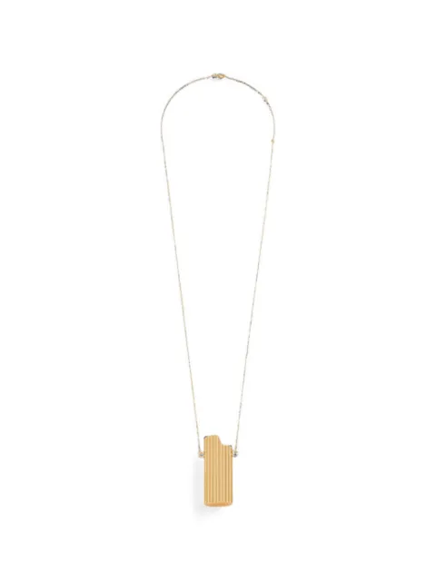 AMI Paris Brass lighter holder necklace