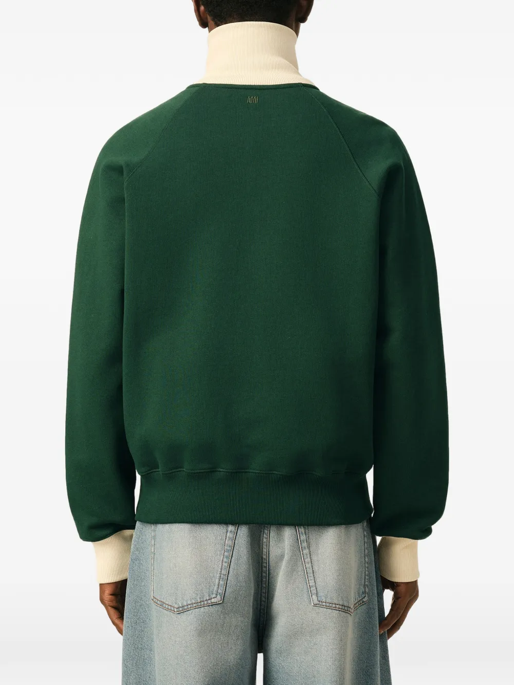 AMI Paris Ami de Coeur trui met rits Groen
