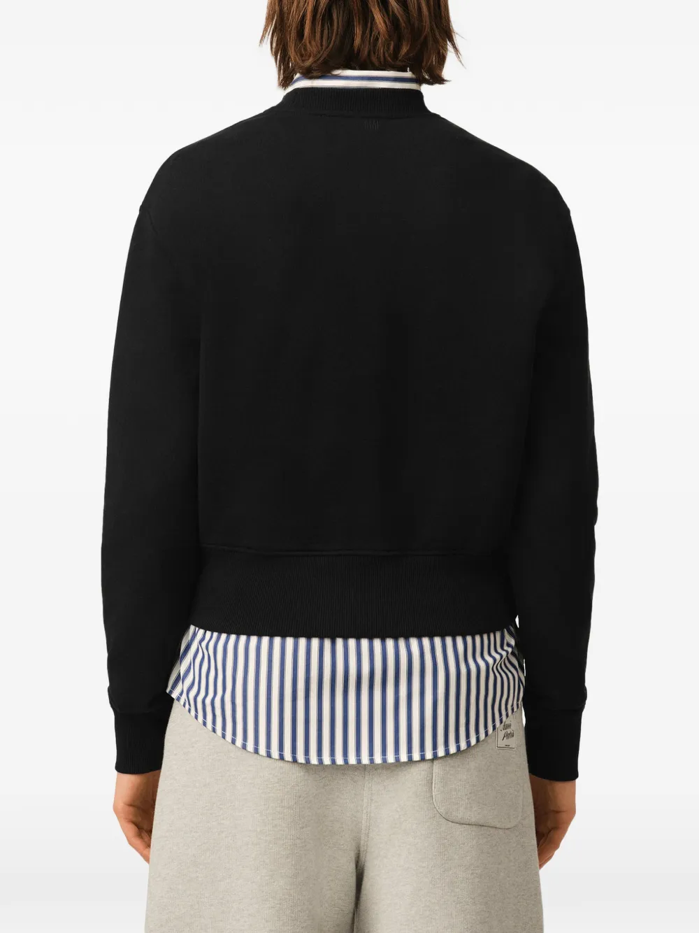 AMI Paris Katoenen sweater met Ami de Coeur Zwart