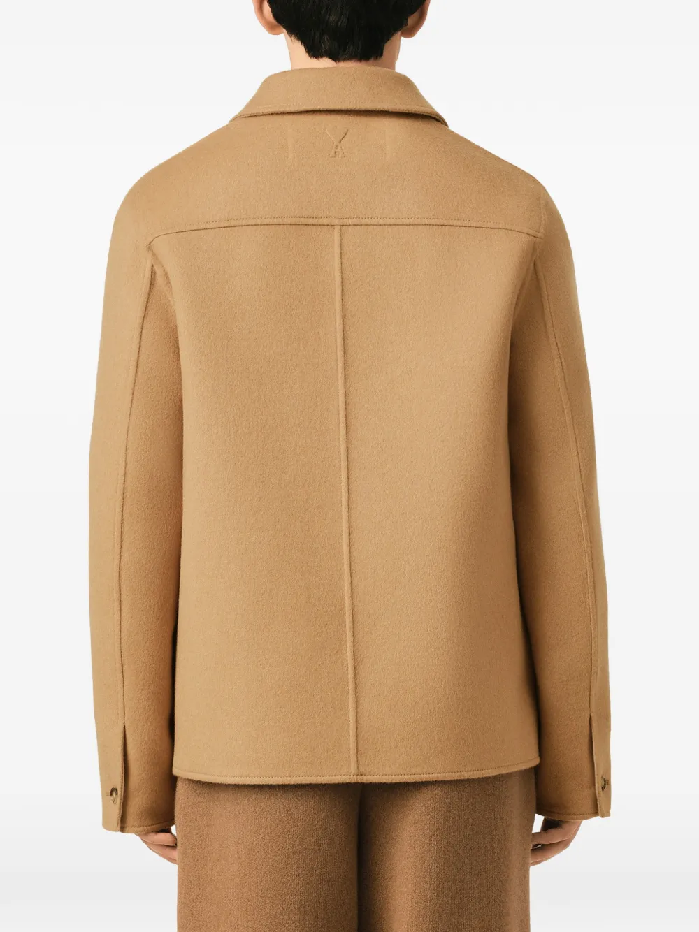 AMI Paris Button-down wollen-kasjmier jack Beige