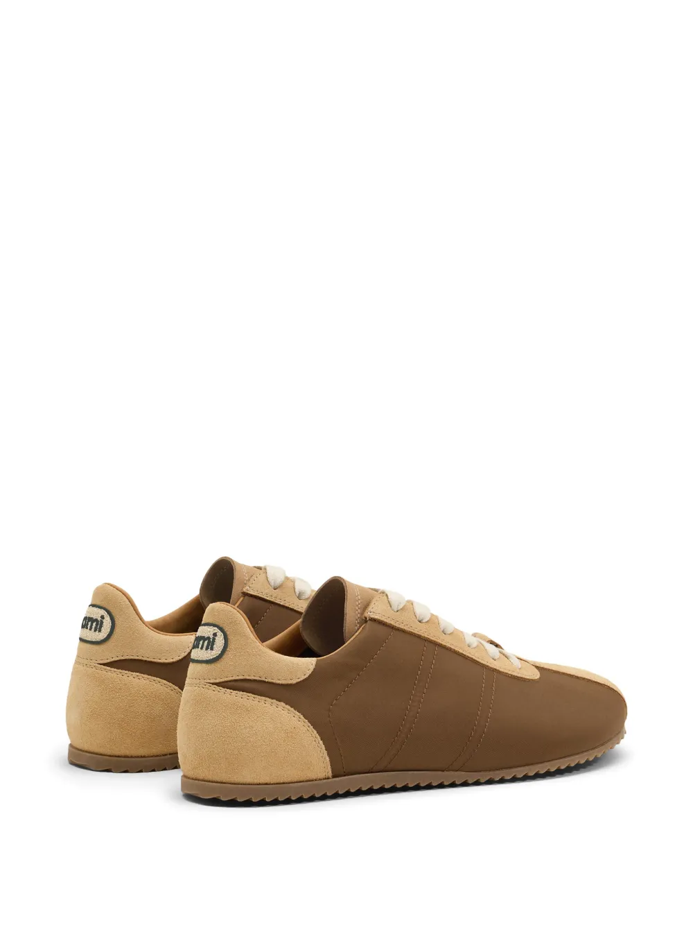 AMI Paris Nylon zachte sneakers Bruin