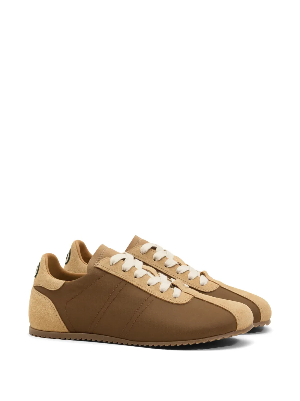 AMI Paris Nylon zachte sneakers Bruin