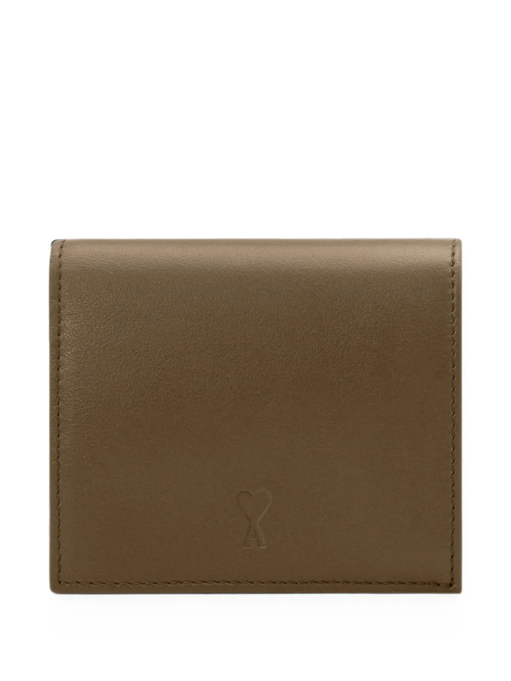 AMI Paris Portafoglio bi-fold Ami de Coeur in pelle - Verde