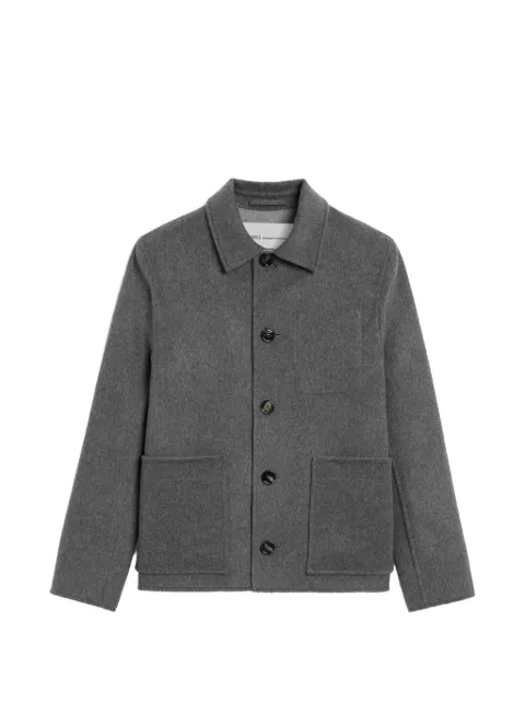 AMI Paris Button-down wool and cashmere jacket