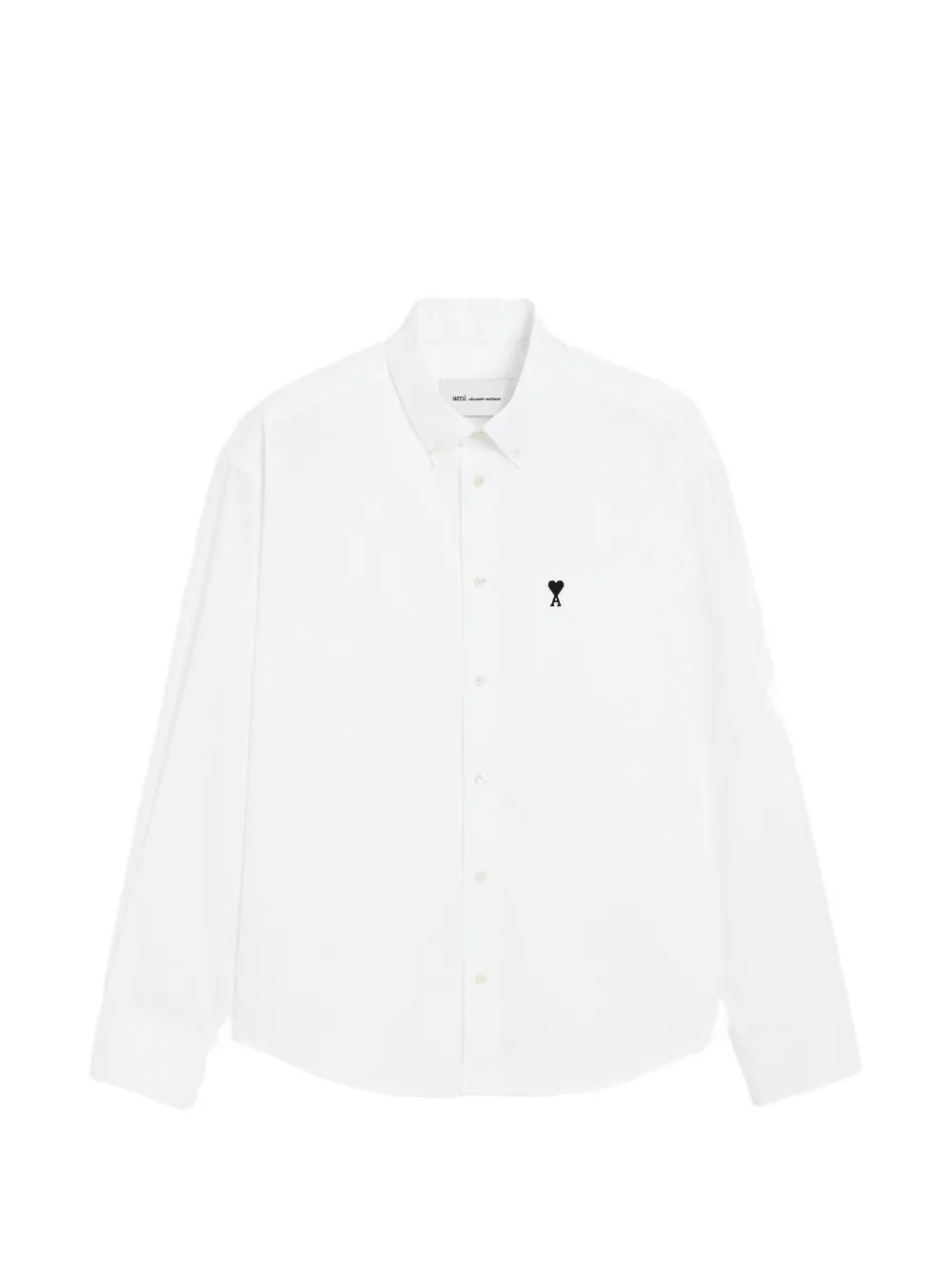 AMI Paris Camicia Ami de Coeur taglio boxy in cotone - Bianco
