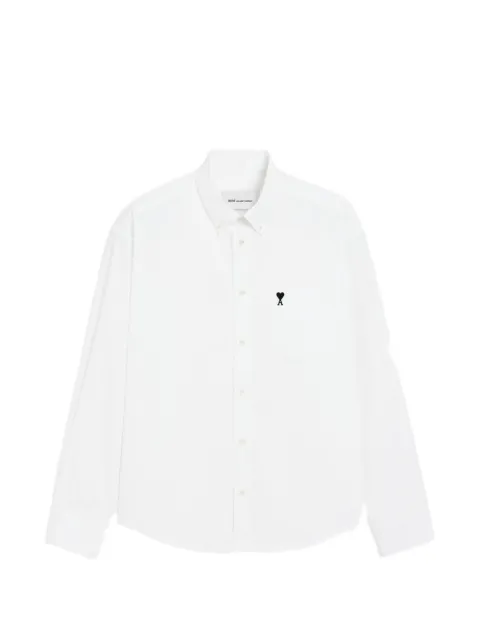 AMI Paris Boxy cotton shirt with Ami de Coeur