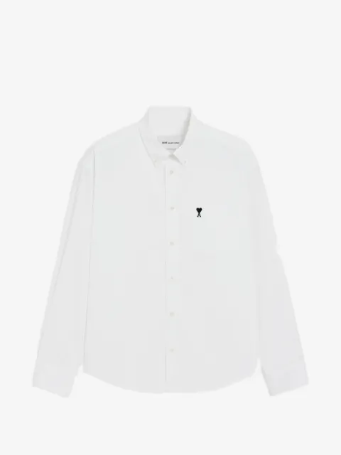 AMI Paris Boxy cotton shirt with Ami de Coeur