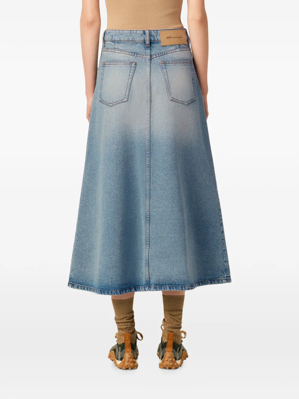 AMI Paris Rok met A-lijn Blauw