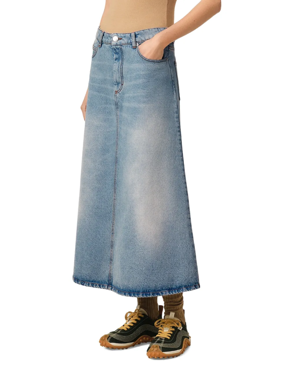 AMI Paris Rok met A-lijn Blauw