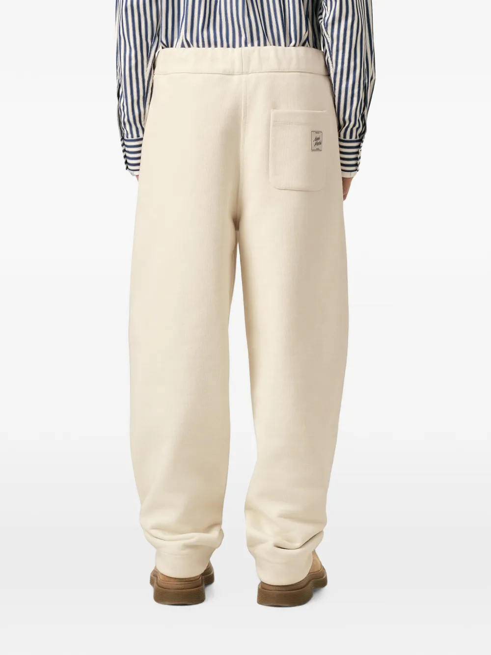 AMI Paris Katoenen trainingsbroek met label Beige