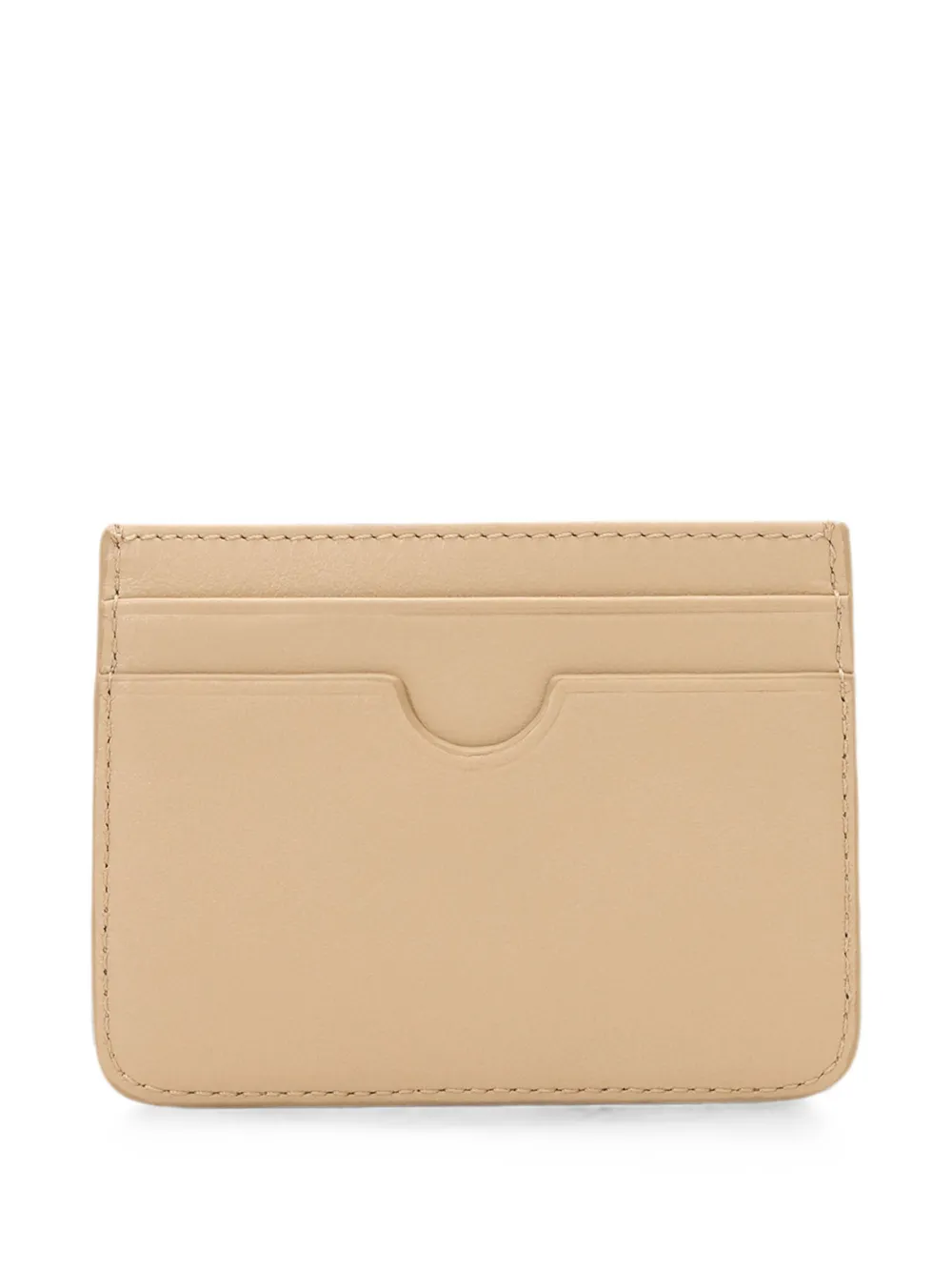 AMI Paris Leren pasjeshouder met Ami de Coeur Beige