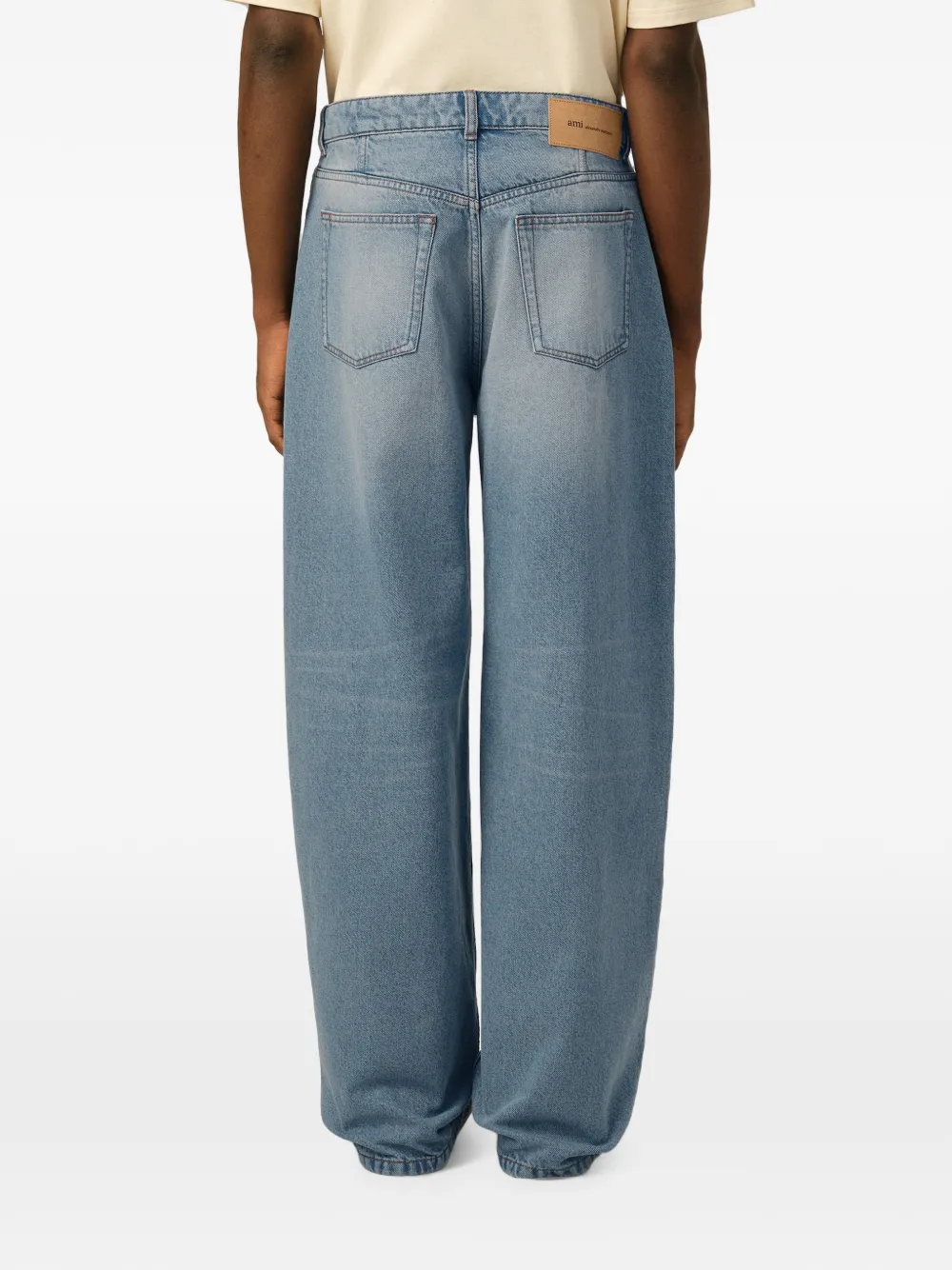 AMI Paris Baggy katoenen jeans Blauw