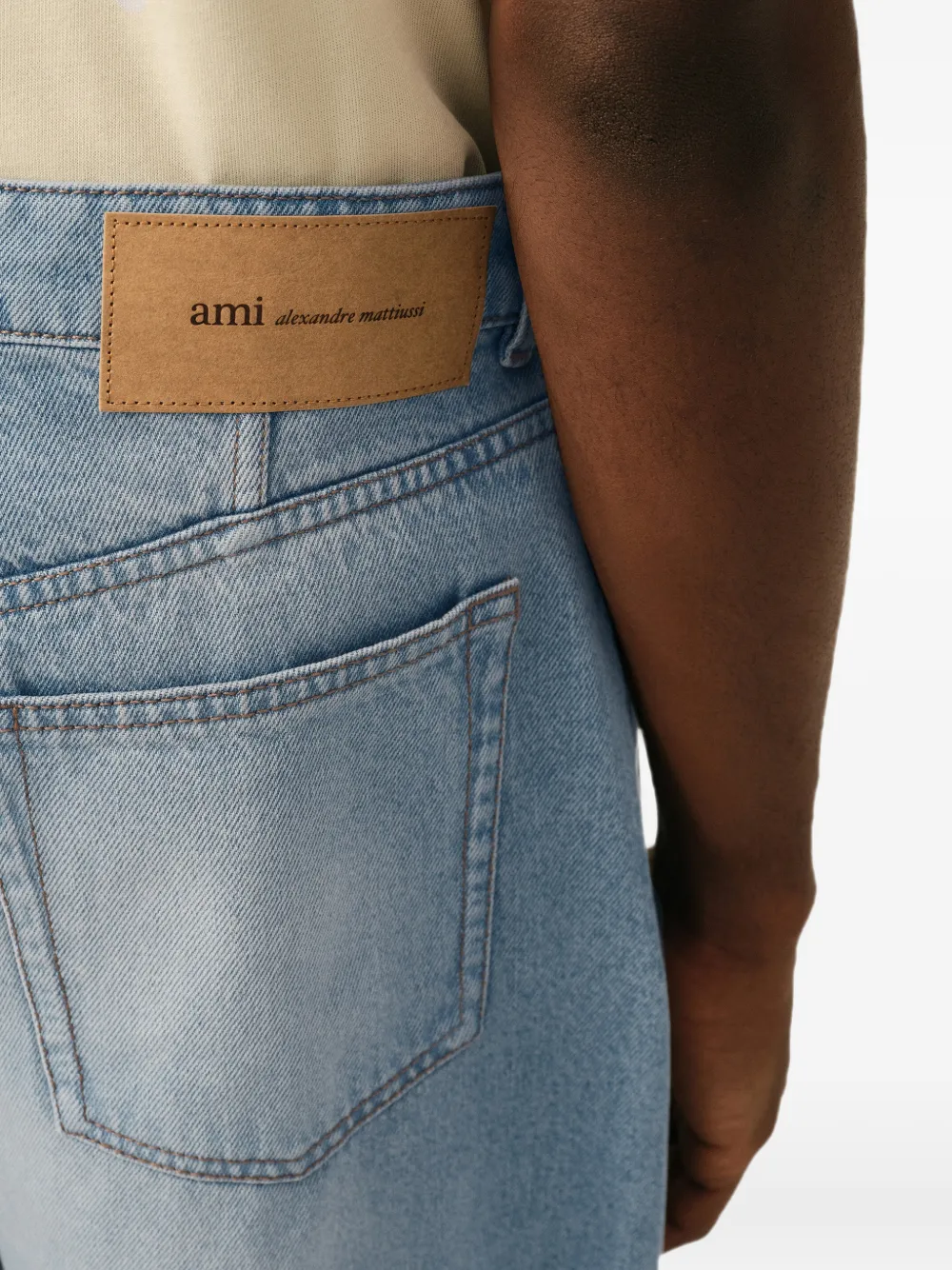 AMI Paris Baggy katoenen jeans Blauw