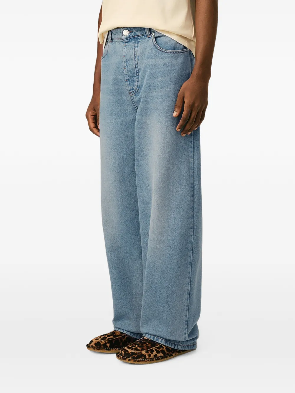 AMI Paris Baggy katoenen jeans Blauw