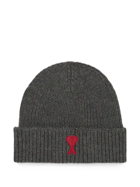 AMI Paris wool beanie with Ami de Coeur