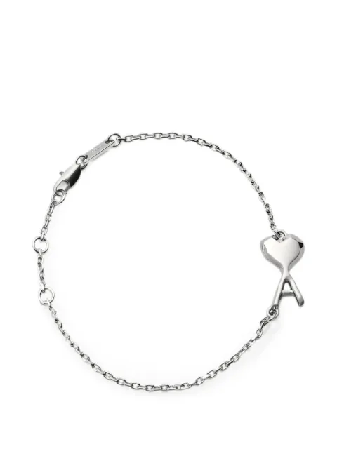 AMI Paris brass bracelet with hammered Ami de Coeur