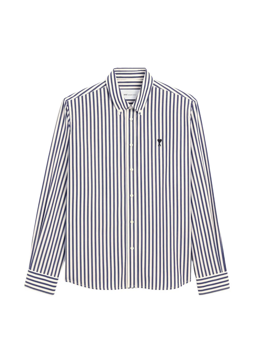 AMI Paris Camicia Ami de Coeur in cotone a righe - Blu
