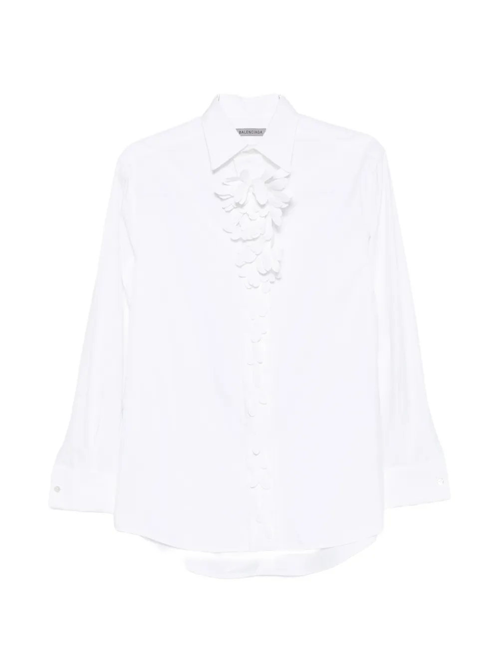 Balenciaga ruffled-detail long-sleeve shirt - Marrone