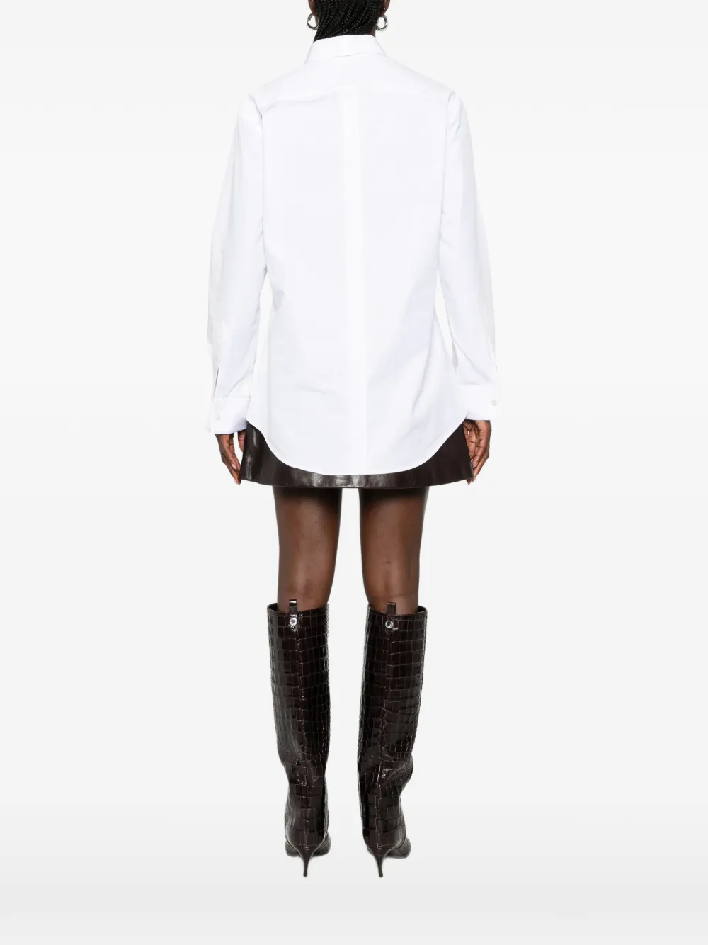 Balenciaga Blouse met ruches Bruin